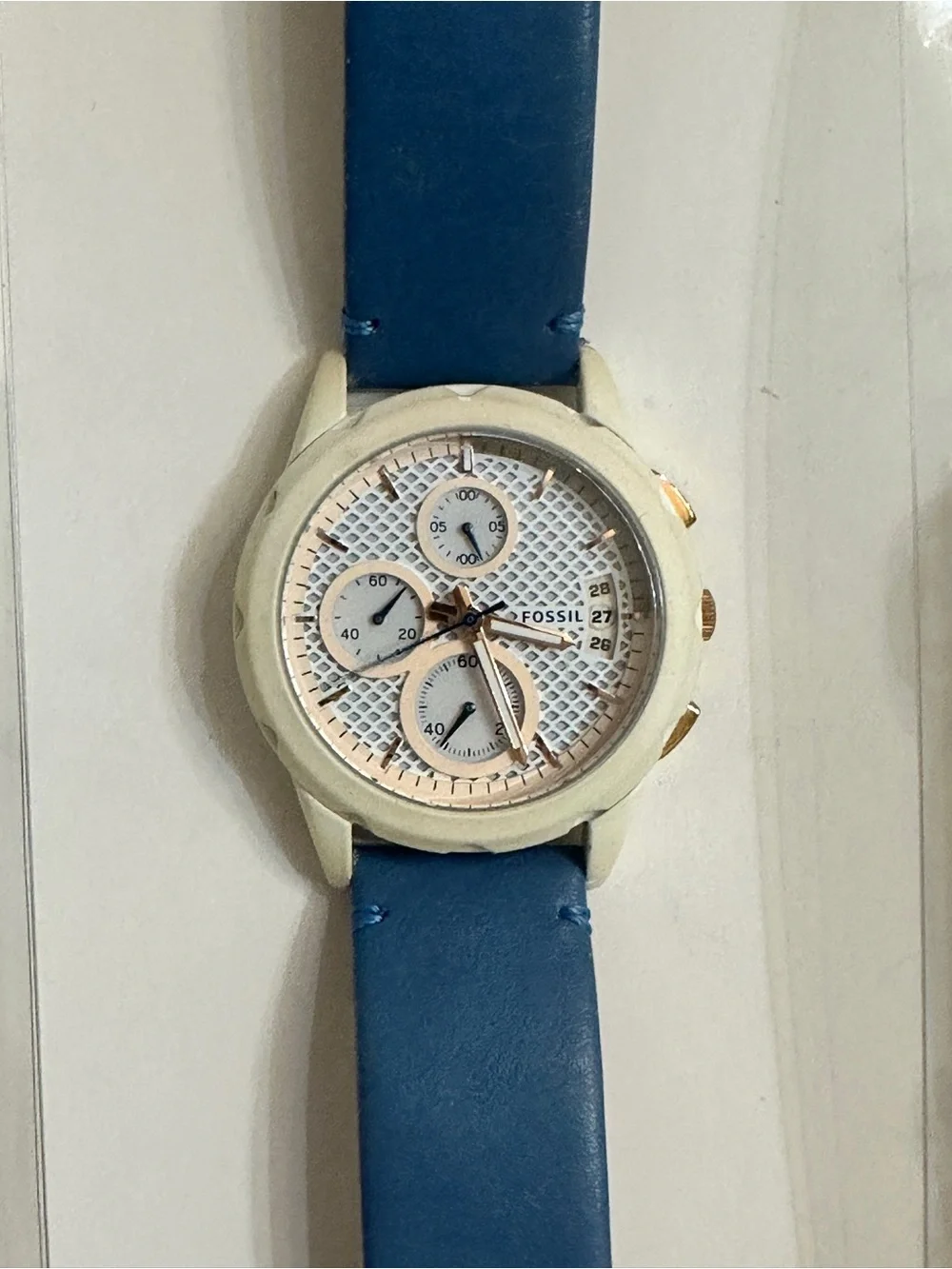 Fossil Modern Pursuit Chronograph Watch with Gold accents plus 2 New straps